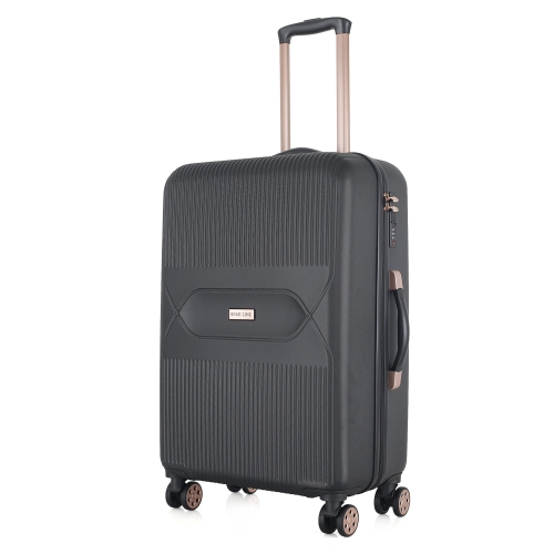 Średnia twarda walizka 24” ABS Semi Line T5787-2 czarna