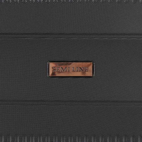 Średnia twarda walizka 24” ABS Semi Line T5787-2 czarna