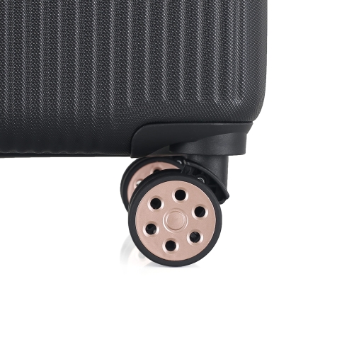 Średnia twarda walizka 24” ABS Semi Line T5787-2 czarna