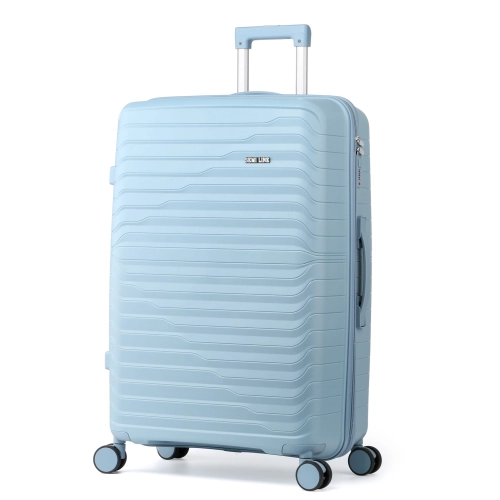 Średnia twarda walizka z polipropylenu 24" Semi Line T5780-2 błękitna