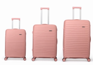 Zestaw walizek twardych 3w1 PP Semi Line T5779-0 różowy