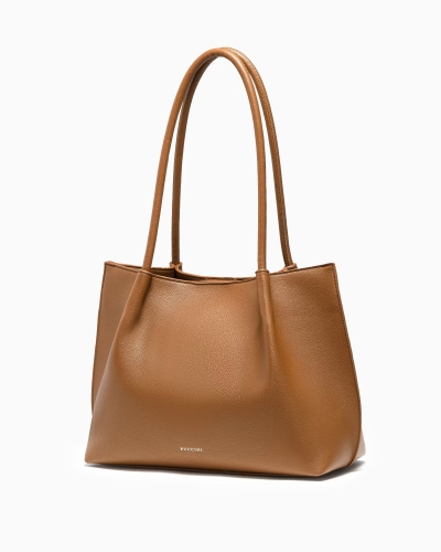 Duża brązowa shopperka z kosmetyczką PUCCINI BK1251001S-2