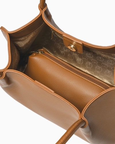 Duża brązowa shopperka z kosmetyczką PUCCINI BK1251001S-2