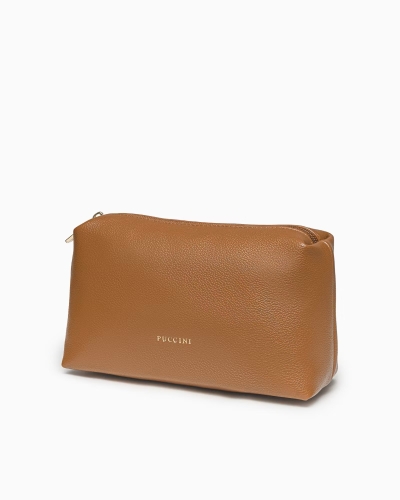 Duża brązowa shopperka z kosmetyczką PUCCINI BK1251001S-2