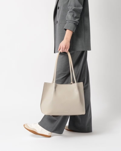 Duża beżowa shopperka z kosmetyczką PUCCINI BK1251001S-6A