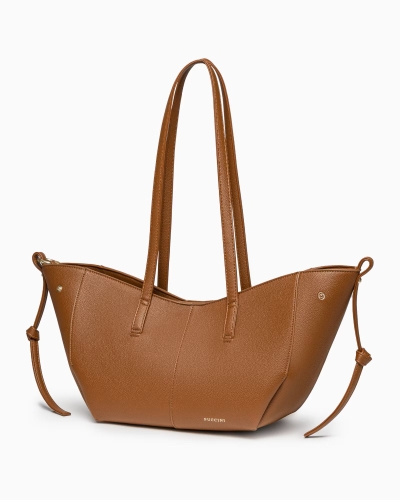 Brązowa shopperka ze skóry ekologicznej PUCCINI BK1251004D-2