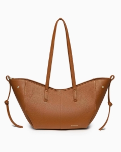 Brązowa shopperka ze skóry ekologicznej PUCCINI BK1251004D-2