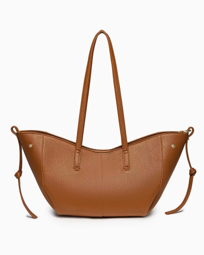 Brązowa shopperka ze skóry ekologicznej PUCCINI BK1251004D-2