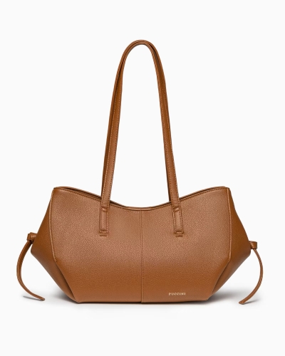 Brązowa shopperka ze skóry ekologicznej PUCCINI BK1251004D-2