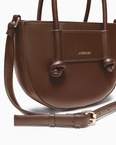 Torebka damska crossbody PUCCINI BK2241224M-2D brązowa