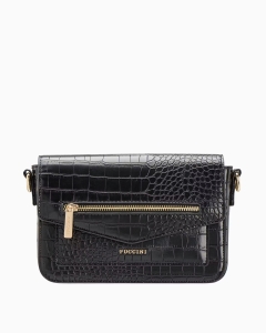 Czarna listonoszka z łańcuszkiem PUCCINI BK2231186M-1