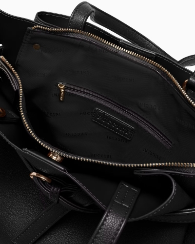 Czarna shopperka PUCCINI BK2251030D-1 duża A4