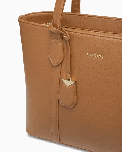 Elegancka shopperka PUCCINI BML040D-2 duża A4 brązowa