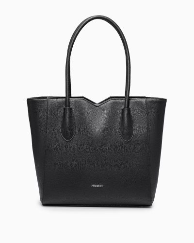 Czarna shopperka damska PUCCINI BML053D-1 A4 z wycięciami