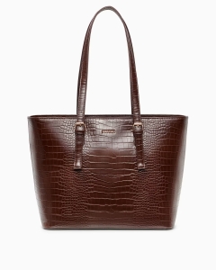 Shopperka z ekoskóry crocco PUCCINI BML054D-2 brązowa A4