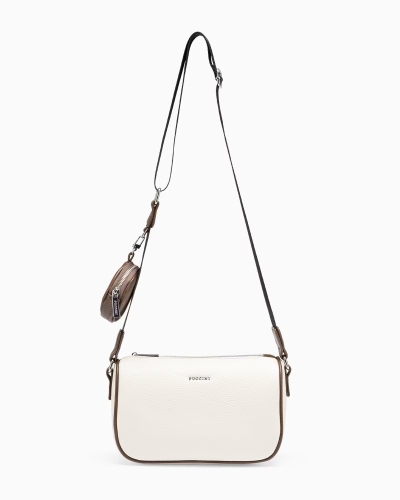 Beżowa listonoszka z saszetką PUCCINI BML066M-6B ekoskóra