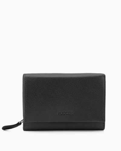 Portfel damski skórzany PUCCINI CO1600-1 czarny RFID
