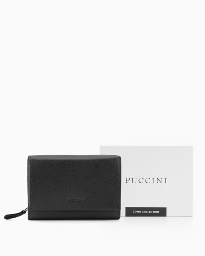 Portfel damski skórzany PUCCINI CO1600-1 czarny RFID