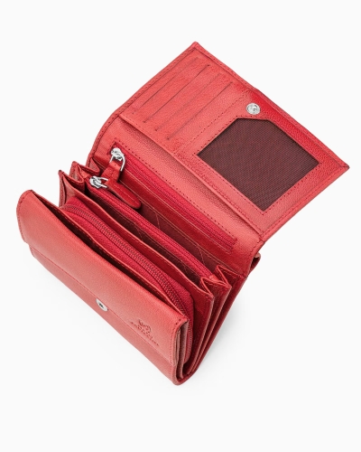 Portfel damski skórzany PUCCINI CO1600-3 czerwony RFID