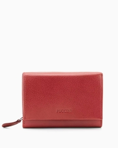 Portfel damski skórzany PUCCINI CO1600-3 czerwony RFID