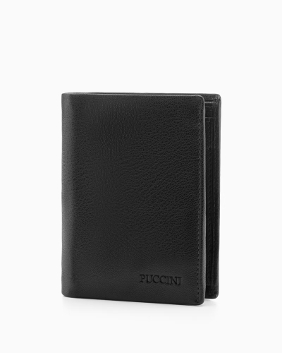 Portfel męski skórzany PUCCINI CO1698-1 czarny RFID