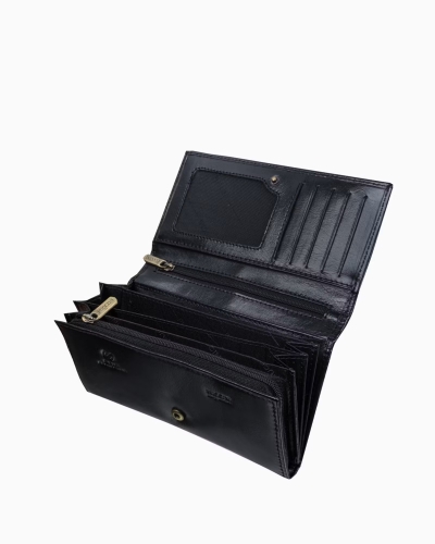 Duży portfel damski skórzany PUCCINI MU1706 1 czarny RFID