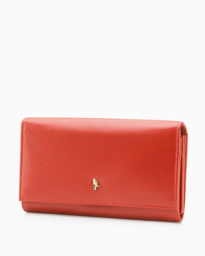 Duży portfel damski skórzany PUCCINI MU1706-3E czerwony RFID