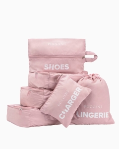 Zestaw organizerów podróżnych PUCCINI TO231-3C 6-częściowy różowy