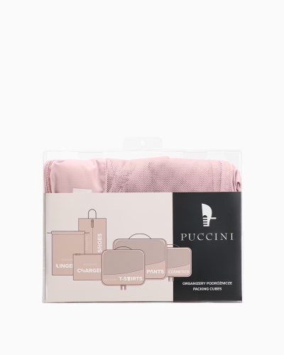 Zestaw organizerów podróżnych PUCCINI TO231-3C 6-częściowy różowy