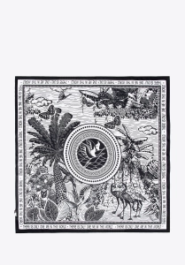 Apaszka jedwabna WITTCHEN 103-7D-S01-X5 czarno-biała