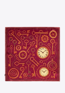 Apaszka jedwabna WITTCHEN 103-7D-S01-X9 vintage bordowa