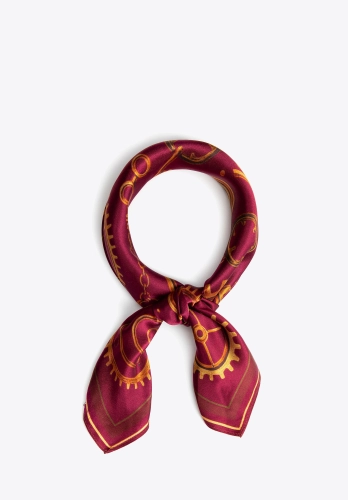 Apaszka jedwabna WITTCHEN 103-7D-S01-X9 vintage bordowa