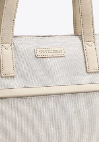 Shopper damski WITTCHEN 102-4Y-400-0 duża torba A4 kremowa