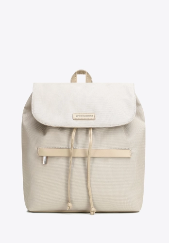Plecak damski z klapką WITTCHEN 102-4Y-403-0 kremowy A4