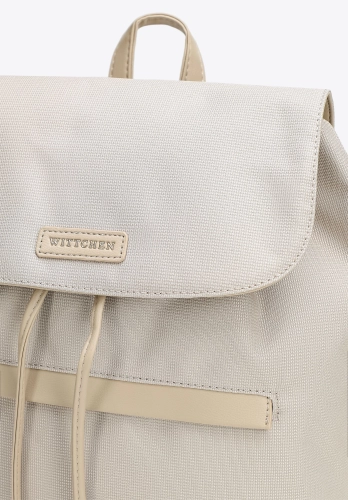 Plecak damski z klapką WITTCHEN 102-4Y-403-0 kremowy A4