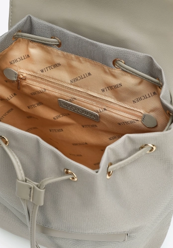 Plecak damski z klapką WITTCHEN 102-4Y-403-8 szary A4