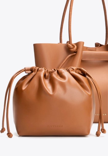 Elegancka shopperka damska z kosmetyczką WITTCHEN 102-4Y-404-5