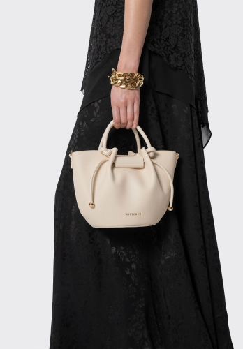 Torebka worek z ekoskóry WITTCHEN 102-4Y-405-0 kremowa