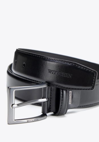 Pasek skórzany męski WITTCHEN 102-8M-014-1 klasyczna klamra czarny