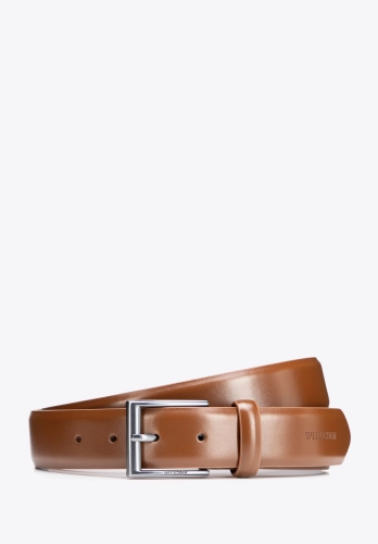 Klasyczny pasek męski skóra naturalna z metalową klamrą WITTCHEN 102-8M-015-1 brązowy