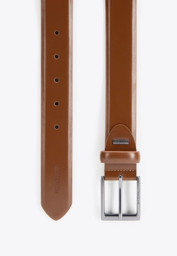 Klasyczny pasek męski skóra naturalna z metalową klamrą WITTCHEN 102-8M-015-1 brązowy