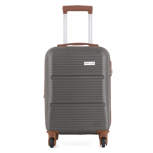 Mała twarda walizka 20" ABS Semi Line T5711-1 poszerzana grafitowa
