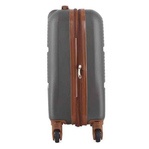 Mała twarda walizka 20" ABS Semi Line T5711-1 poszerzana grafitowa