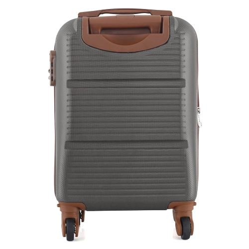 Mała twarda walizka 20" ABS Semi Line T5711-1 poszerzana grafitowa