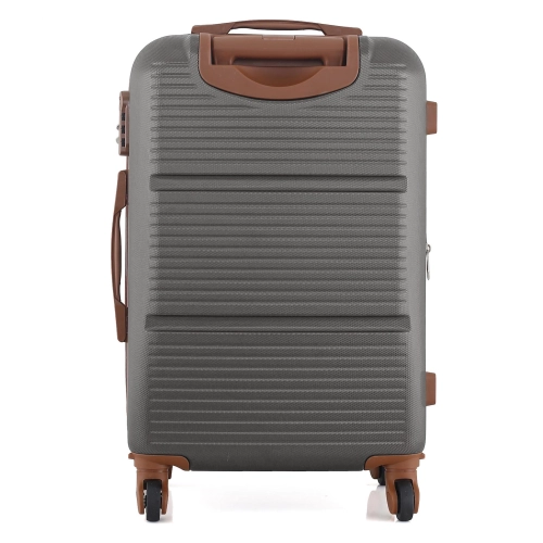 Duża walizka podróżna 28" ABS Semi Line T5711-3 poszerzana grafitowa