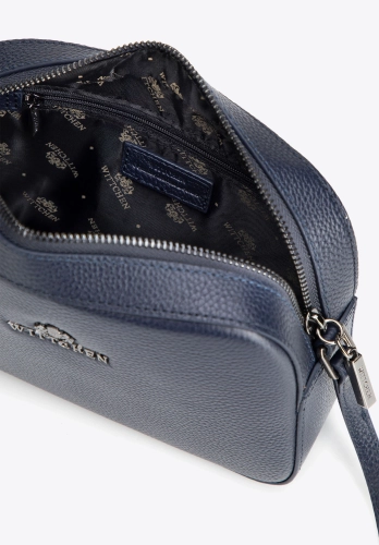 Skórzana listonoszka damska WITTCHEN Elegance 29-4E-014-7 granatowa