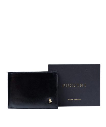 Portfel męski skórzany PUCCINI Murano MU20438-1 RFID czarny