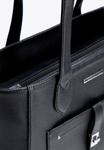 Duża shopperka A4 z kieszenią WITTCHEN 29-4Y-002-B1 ekoskóra