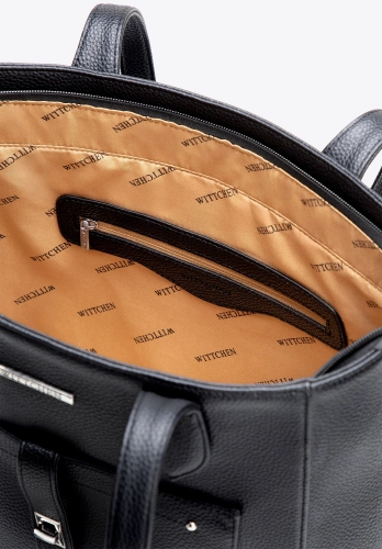 Duża shopperka A4 z kieszenią WITTCHEN 29-4Y-002-B1 ekoskóra