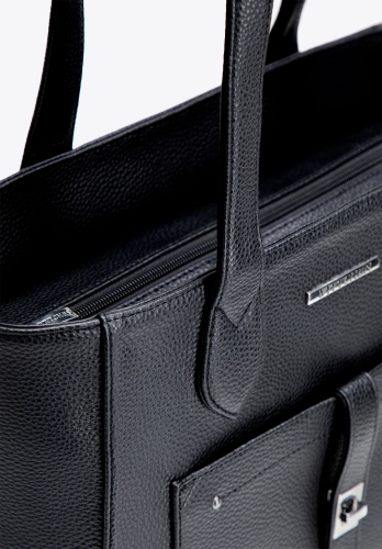 Duża shopperka A4 z kieszenią WITTCHEN 29-4Y-002-BG1 ekoskóra